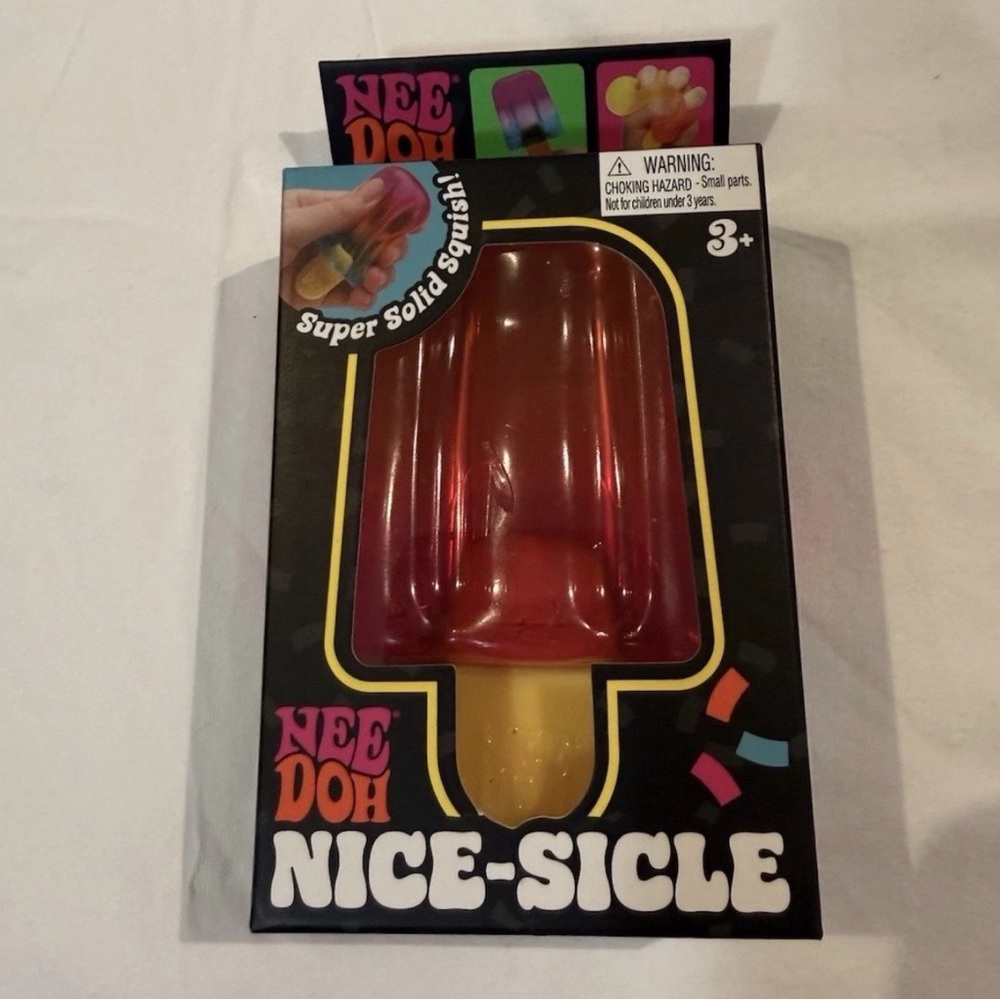 Nee Doh Nice-Sicle Squishy Toy - Vibrant Red and Yellow